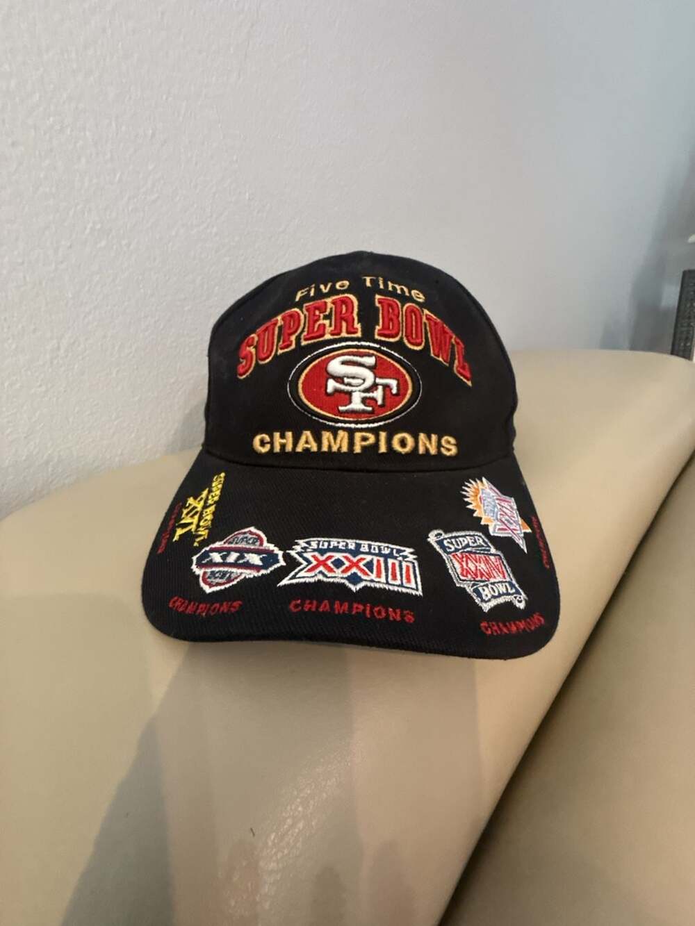 Reebok San Francisco 49ers Super Bowl Champions Hat Black